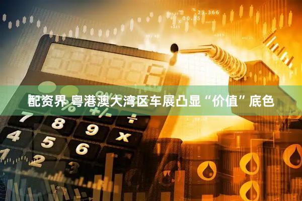 配资界 粤港澳大湾区车展凸显“价值”底色