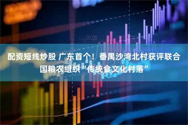配资短线炒股 广东首个！番禺沙湾北村获评联合国粮农组织“传统食文化村落”